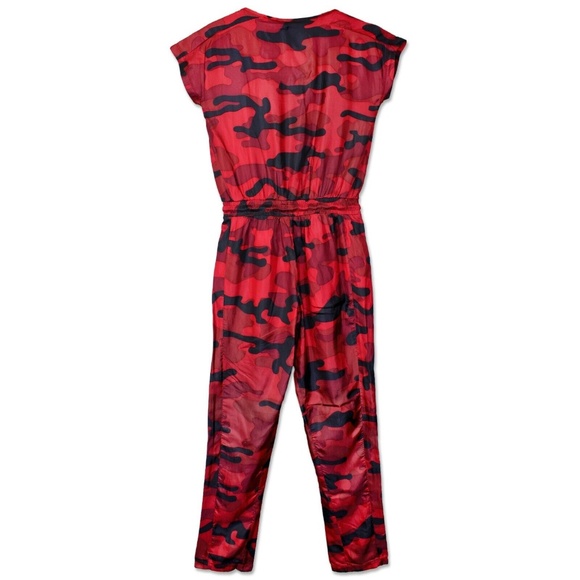 Adidas Red Floral Camo Jumpsuit - Picture 2 of 8